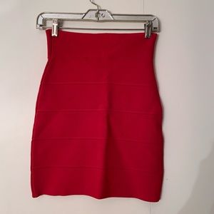 Red fitted skirt